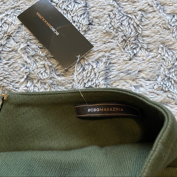 NWT BCBGMaxAzria Penny Military Pencil skirt olive - Picture 4 of 4